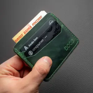 Картхолдер Крейзи малахитовый (Model G)